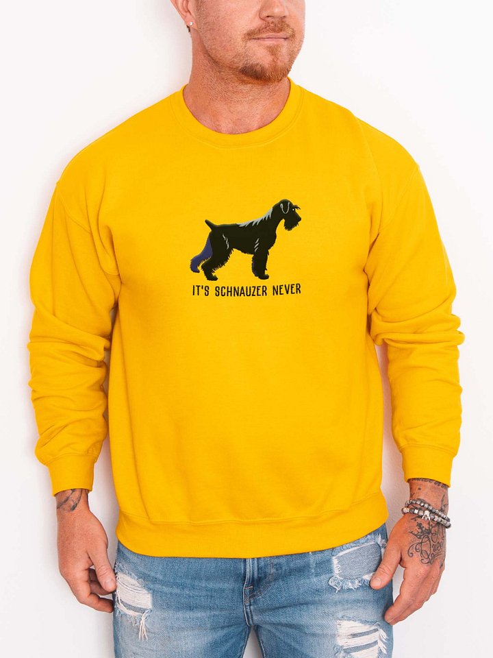 It's Schnauzer Never Sweatshirt (Embroidered) of a Standard Schnauzer(Black) product image (2)