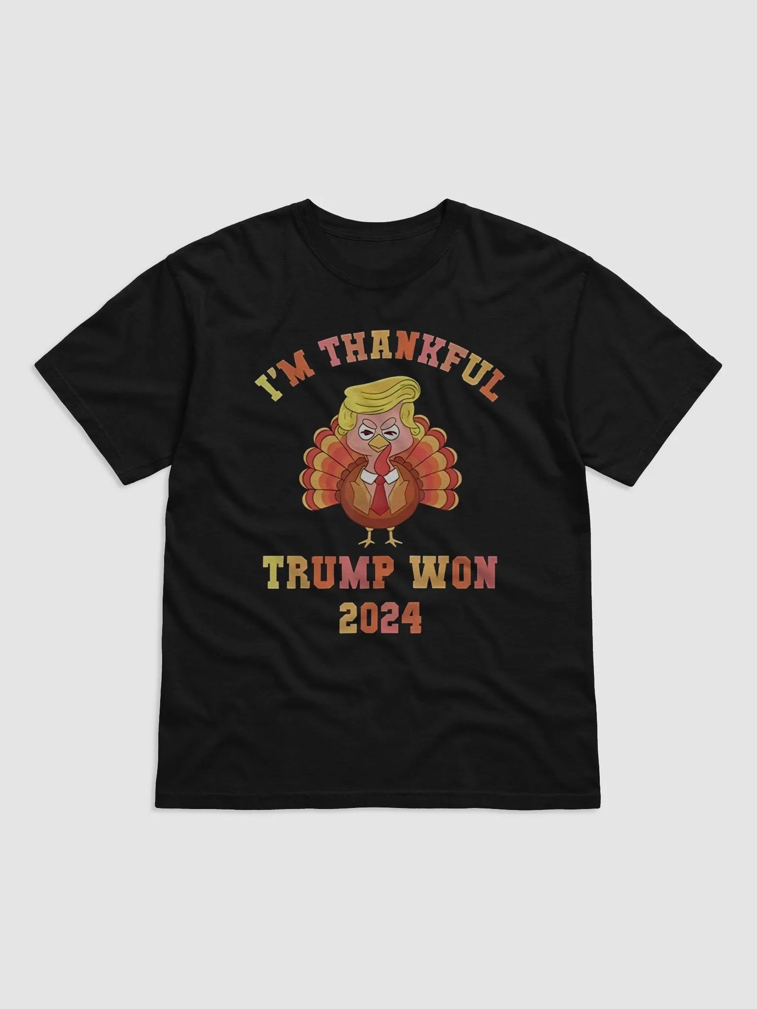 Official I’m Thankful Trump Won 2024 Thanksgiving Turkey Shirt product image (2)