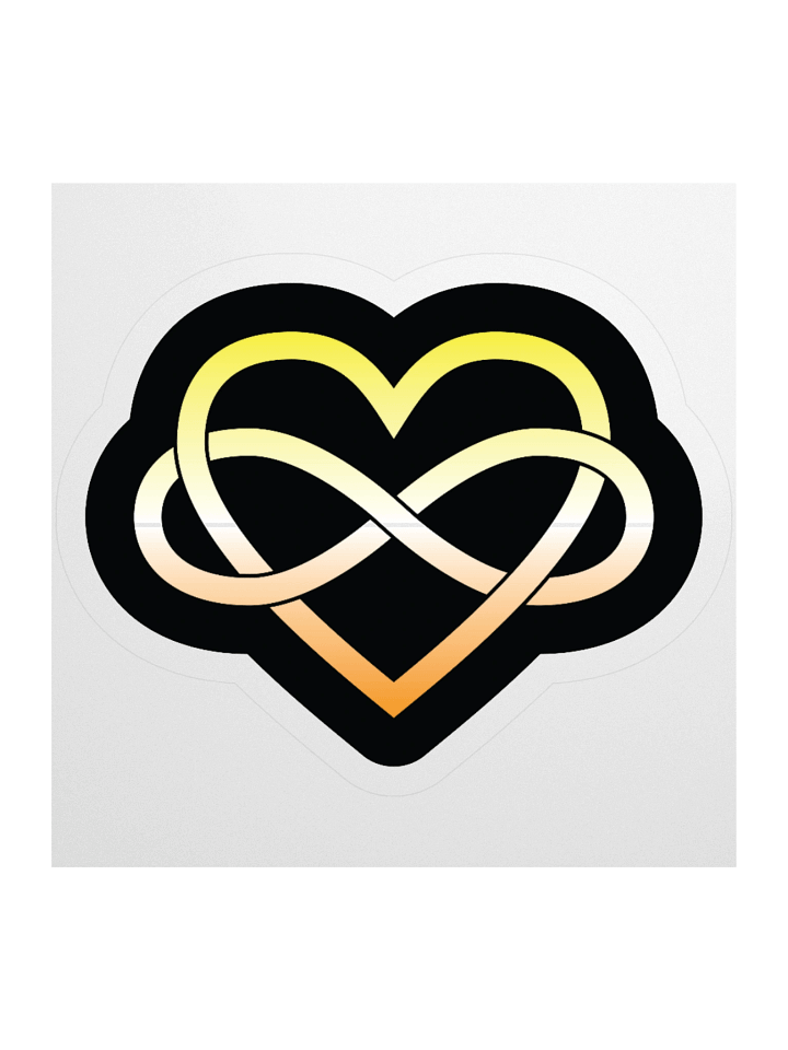 Maverique Pride Gradient Polyamory Infinity Heart Sticker product image (2)