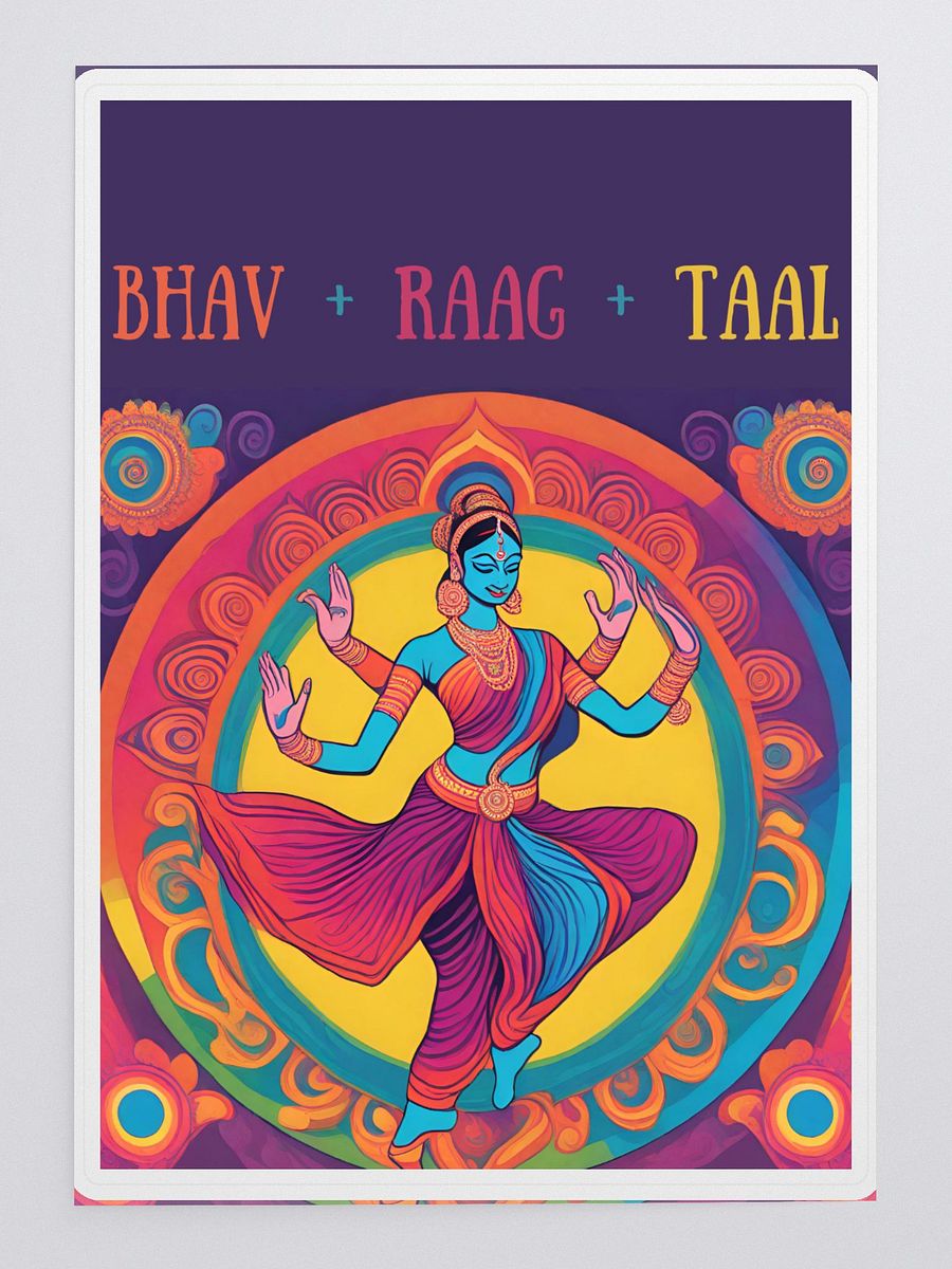 Bharatnatyam Incarnation Stickers With Background product image (3)