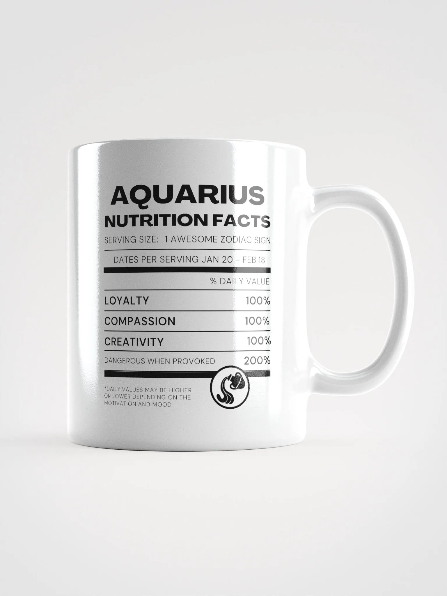 Aquarius Nutrition Facts Mug product image (2)