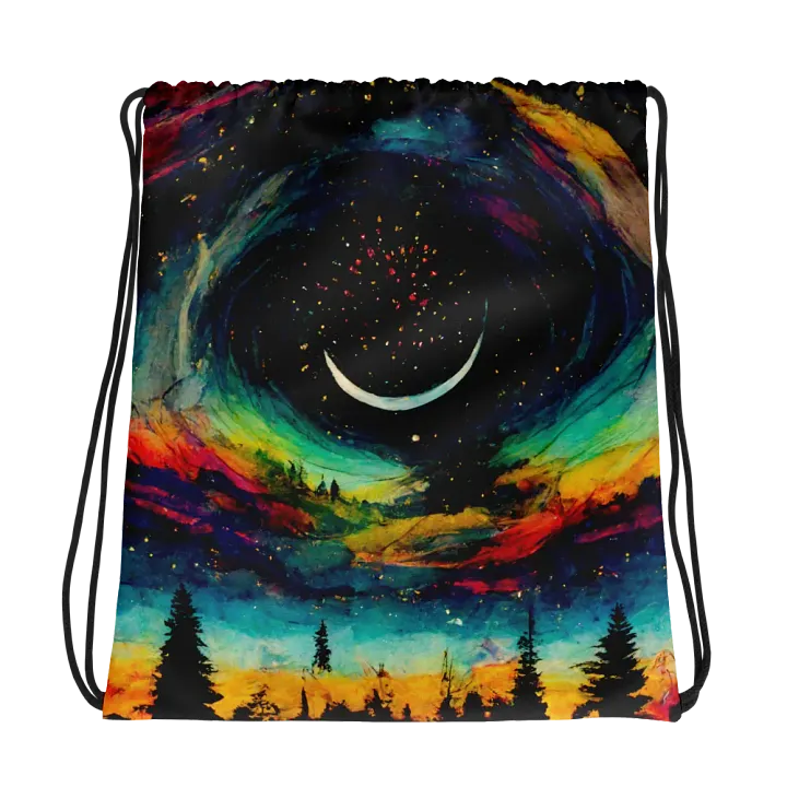 Lunar Dreams All-Over Drawstring Bag product image (1)