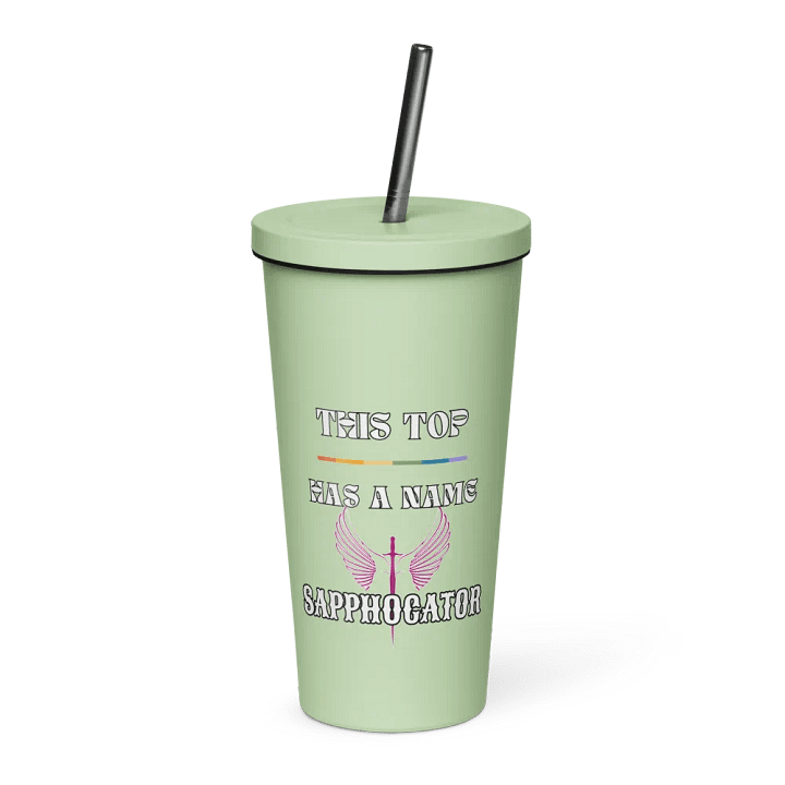 Sapphic Top has a name - Tumbler with Straw product image (2)