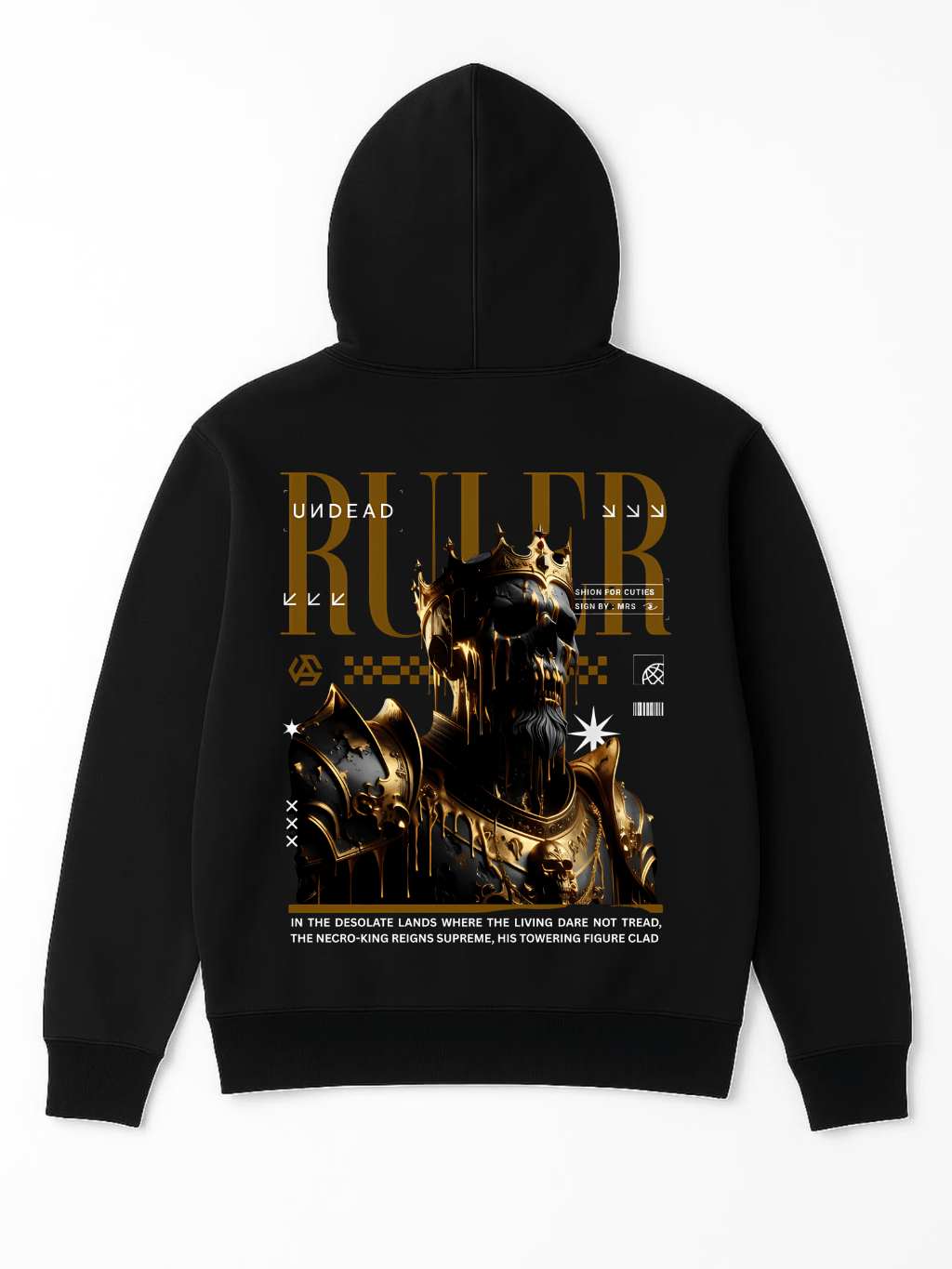 Ruler- Streetwear Dark Fashion Unisex Hoodie - Premium Cotton Heritage M2580 product image (1)
