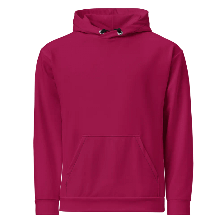 Plain Dark Red Light Summer Unisex Recycled Polyester Heavyweight Premium Hoodie by Treasure Pie product image (1)