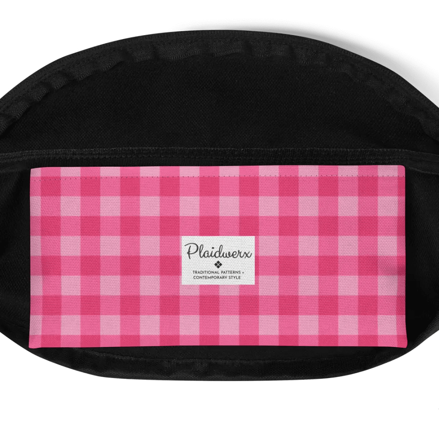 Bright Pink Checkered Plaid Fanny Pack product image (6)