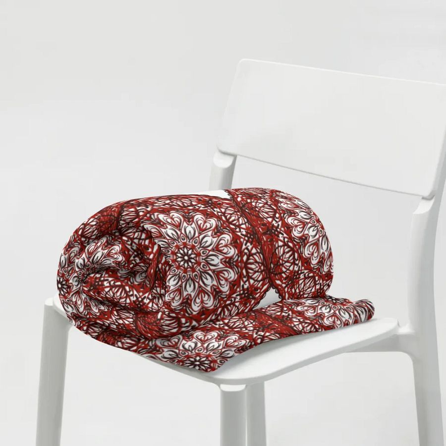 Lace of Crimson Throw Blanket product image (8)