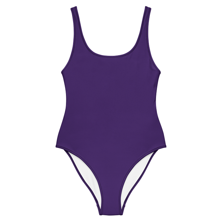 Dark Purple Solid Color Retro Inspired Women's One Piece Swimsuit product image (1)