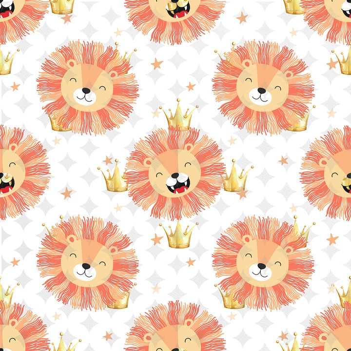 Jungle King Seamless Pattern product image (1)