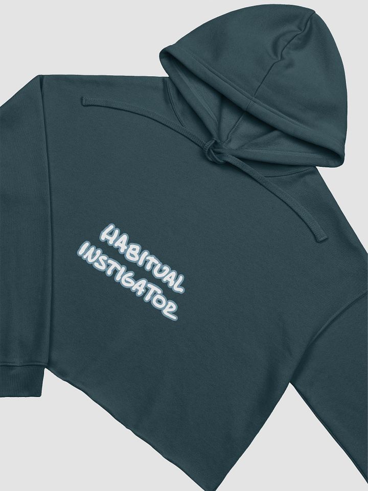 HABITUAL INSTIGATOR (lined design, #709AAF) fleece cropped hoodie product image (1)