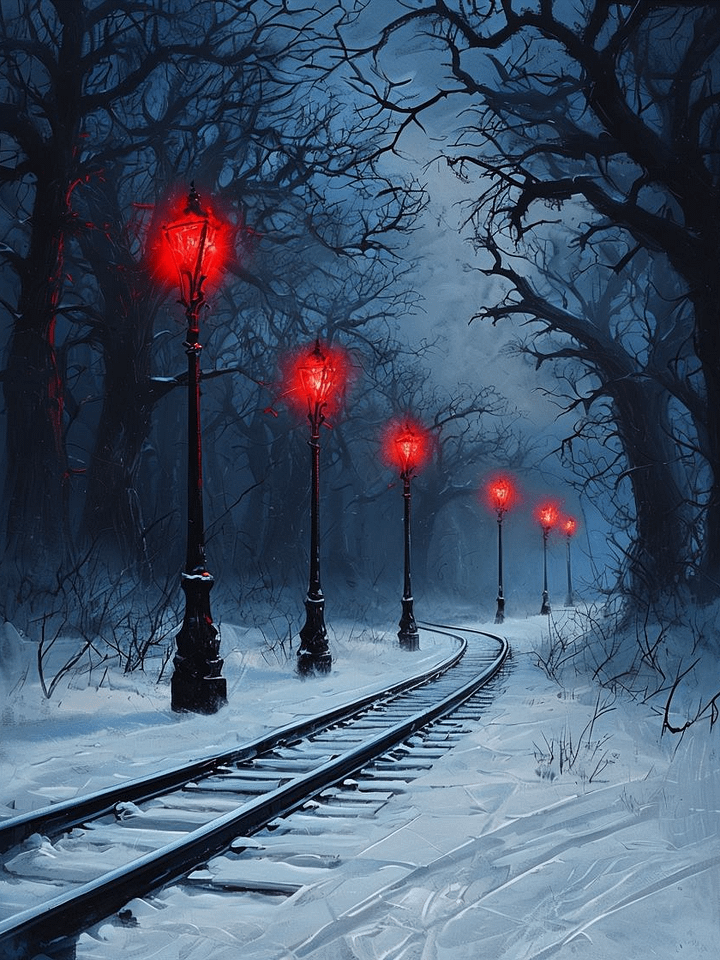 Ethereal Forest Railway Framed Poster product image (1)