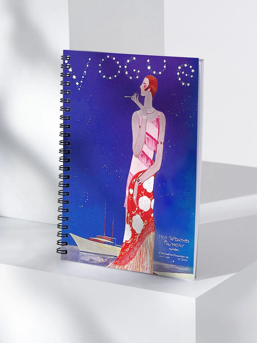 Vintage Vogue Magazine Cover from 1926 Spiral Notebook Journal product image (5)