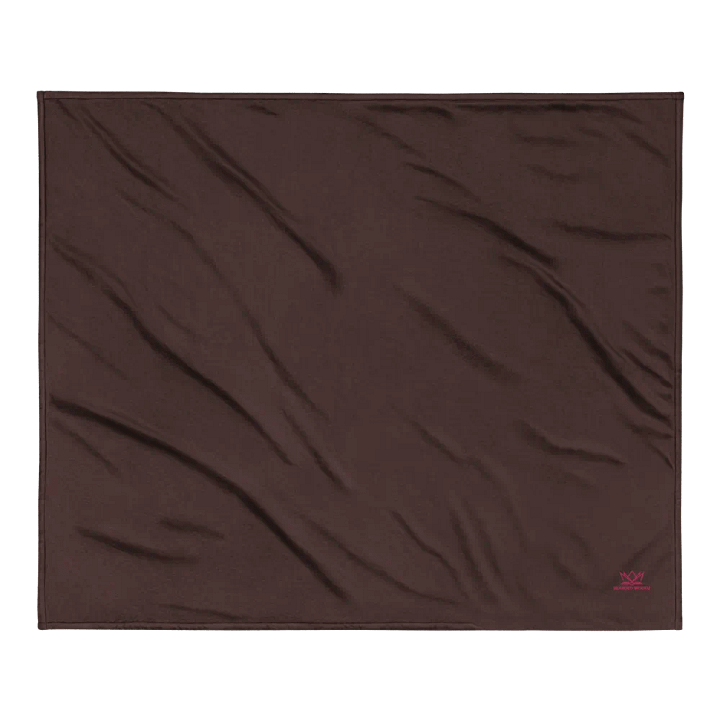 Bearded Woodz Embroider Sherpa Blanket (Brown/ Flamingo) product image (2)