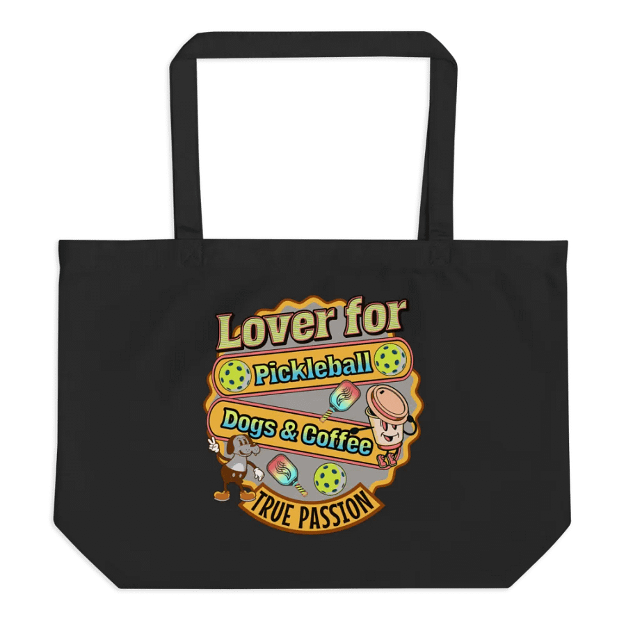 Lover For Pickleball Dogs And Coffee Passionate Tote product image (1)