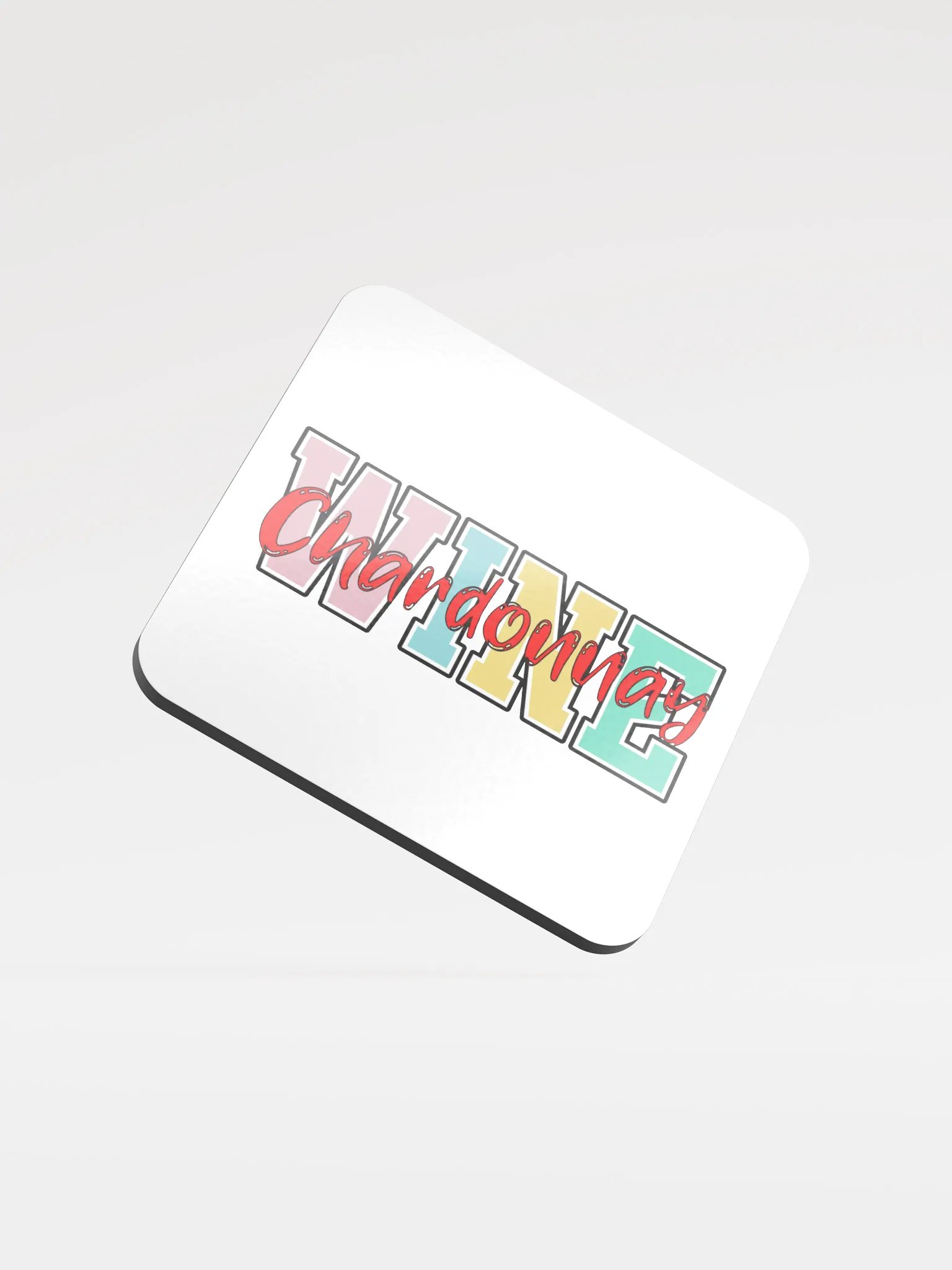 Wine Chardonnay Bliss Glossed Cork Coaster product image (2)