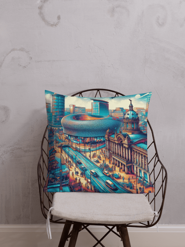 Cityscape Dreams Premium Pillow | AI Design somewhere in UK product image (1)