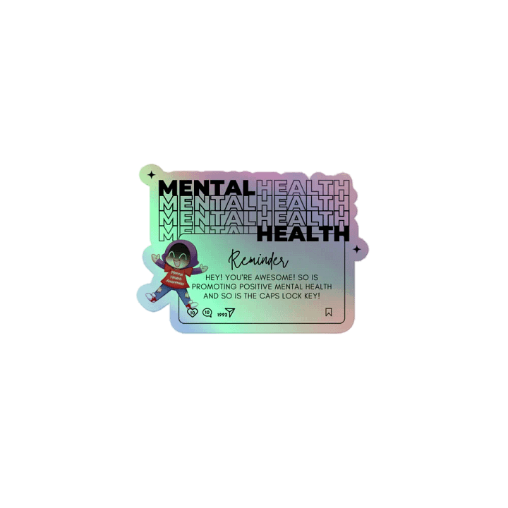 Mental Health Awareness Holographic Sticker product image (1)