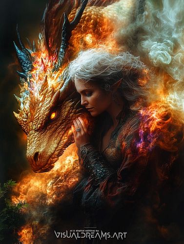 In the ancient lore whispered across lands, there exists a legend of the Dragon of the Soulfire - a being forged from the ver...