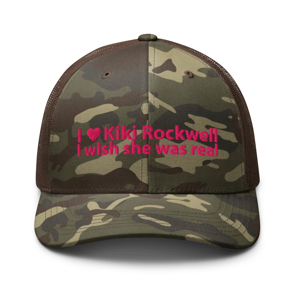 'I <3 Kiki Rockwell I wish she was real' Camo Trucker Cap product image (1)