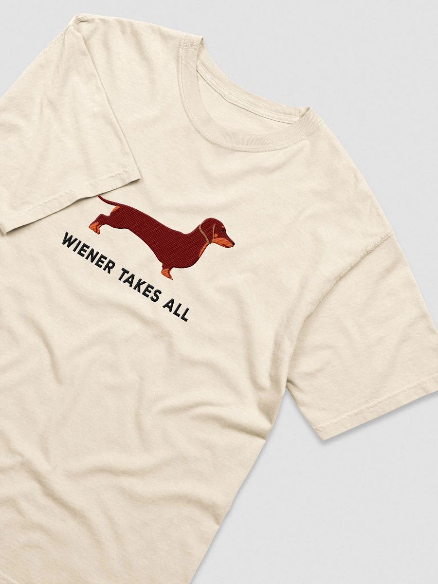Wiener Takes All T-Shirt(Embroidered) of a Dachshund(Red) product image (5)