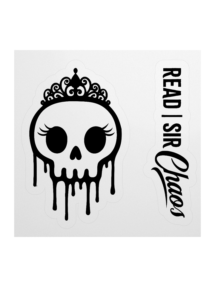 Princess of Chaos Skull Sticker - Black 2 product image (1)