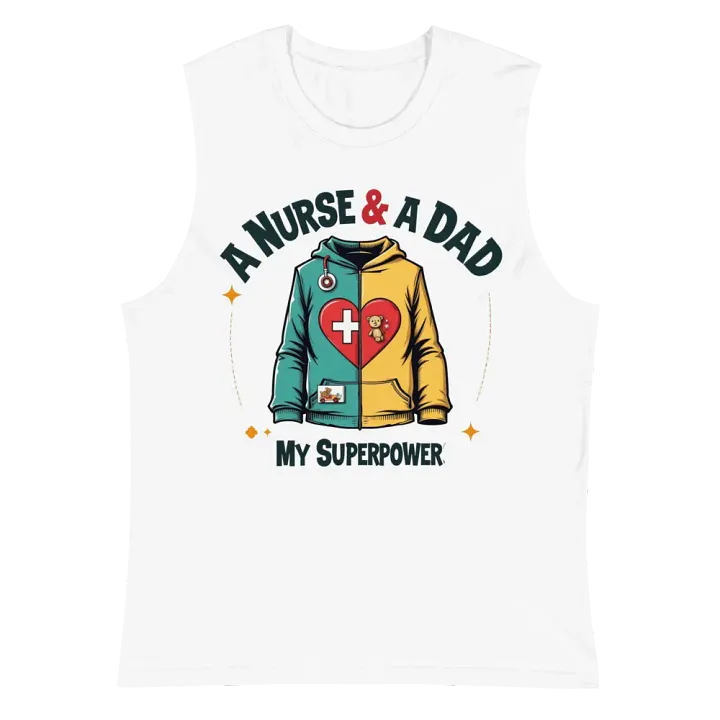 Hoodie graphic on tank : Nurse & Dad Theme tank product image (2)