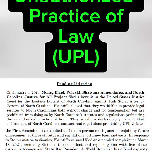 Are you interested in justice and equality?

Unauthorized Practice of Law (UPL) is a civil rights issue. Repeal Unauthorized ...