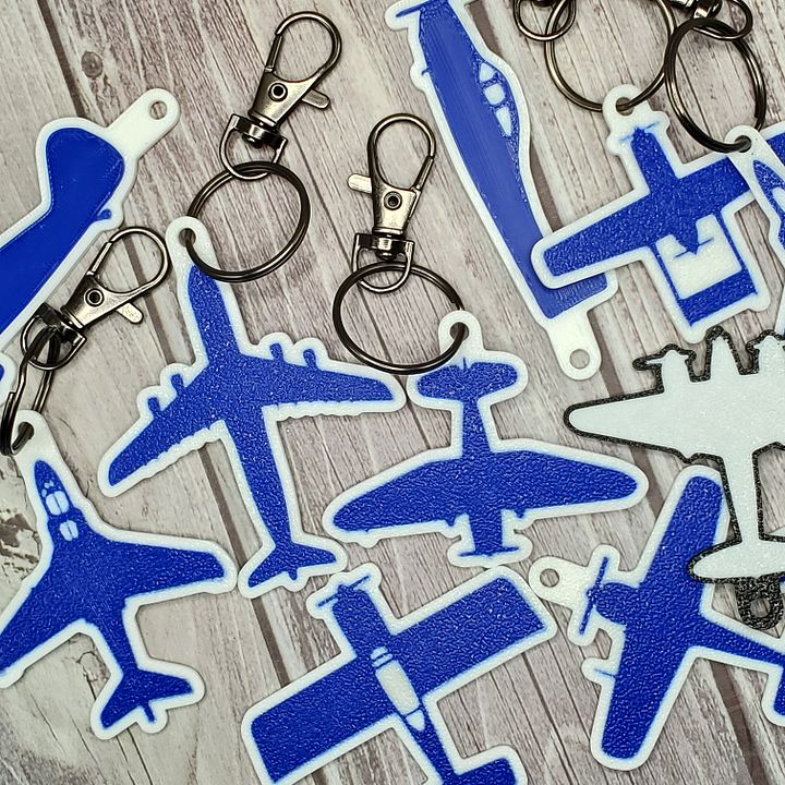 Airplane and Helicopter Keychains product image (1)