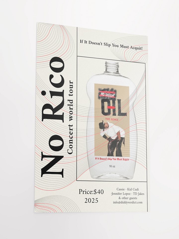 No Rico Concert Tour Bottle Poster product image (2)