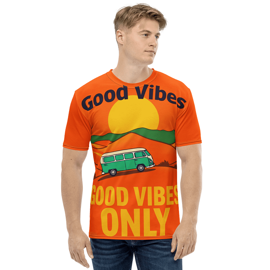 Sunshine Camper Van Tee - Good Vibes Retro Art product image (1)