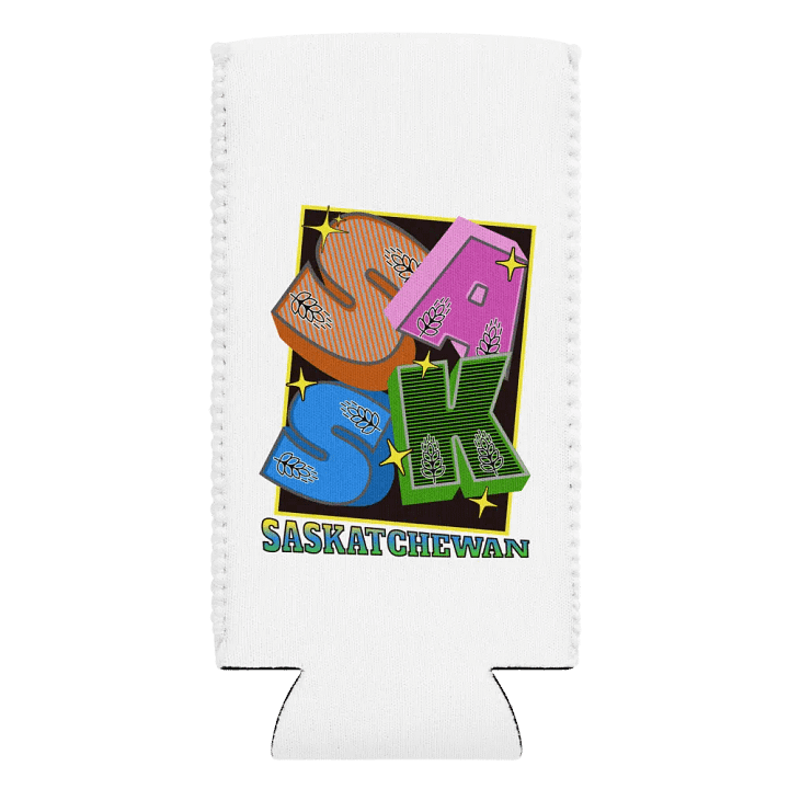 Sask Saskatchewan Block Letter Signature Can Cooler product image (2)