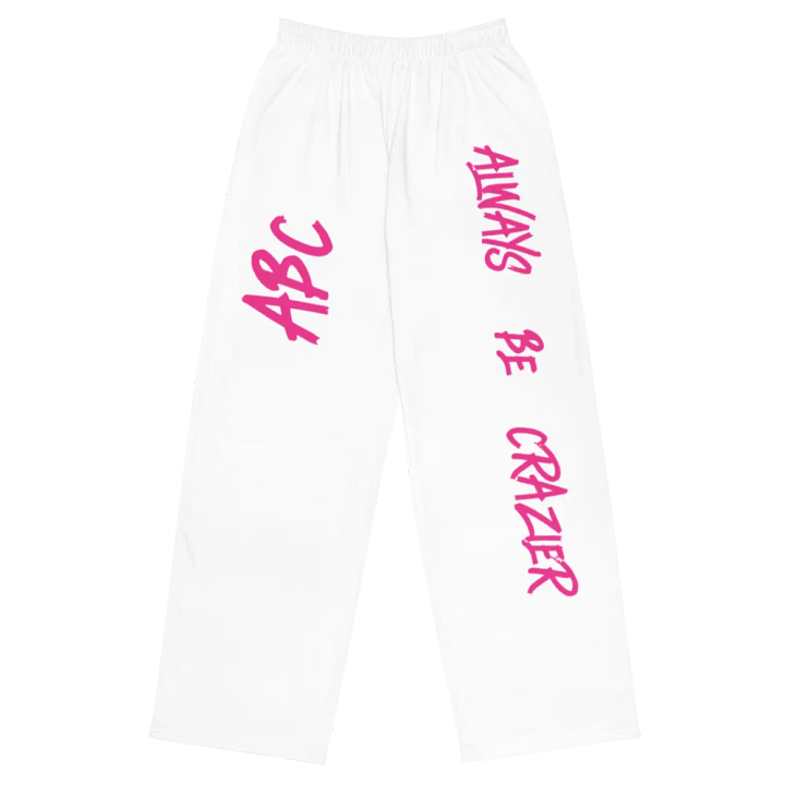 ABC Always Be Crazier Unisex Wide-Leg Pants product image (1)