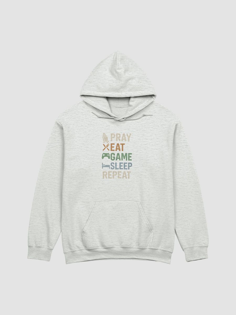 Pray Eat Game Sleep Repeat Hoodie – Christian Gamer Faithwear product image (6)
