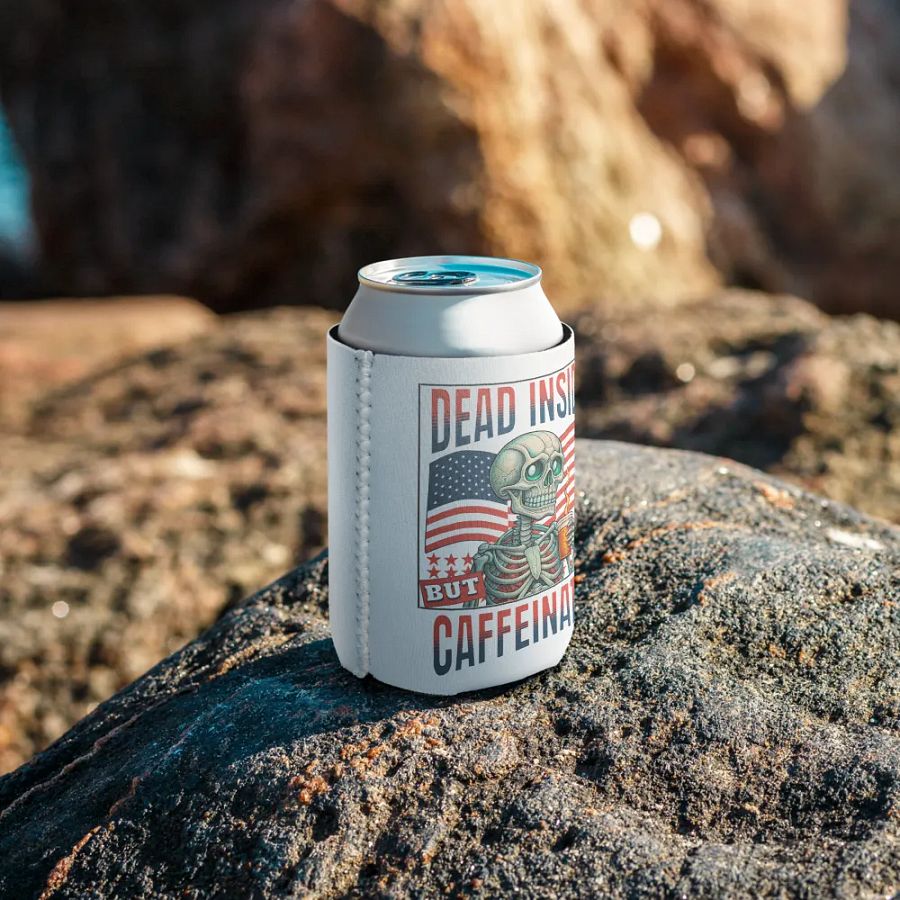 Dead Inside But Caffeinated Can Cooler product image (9)