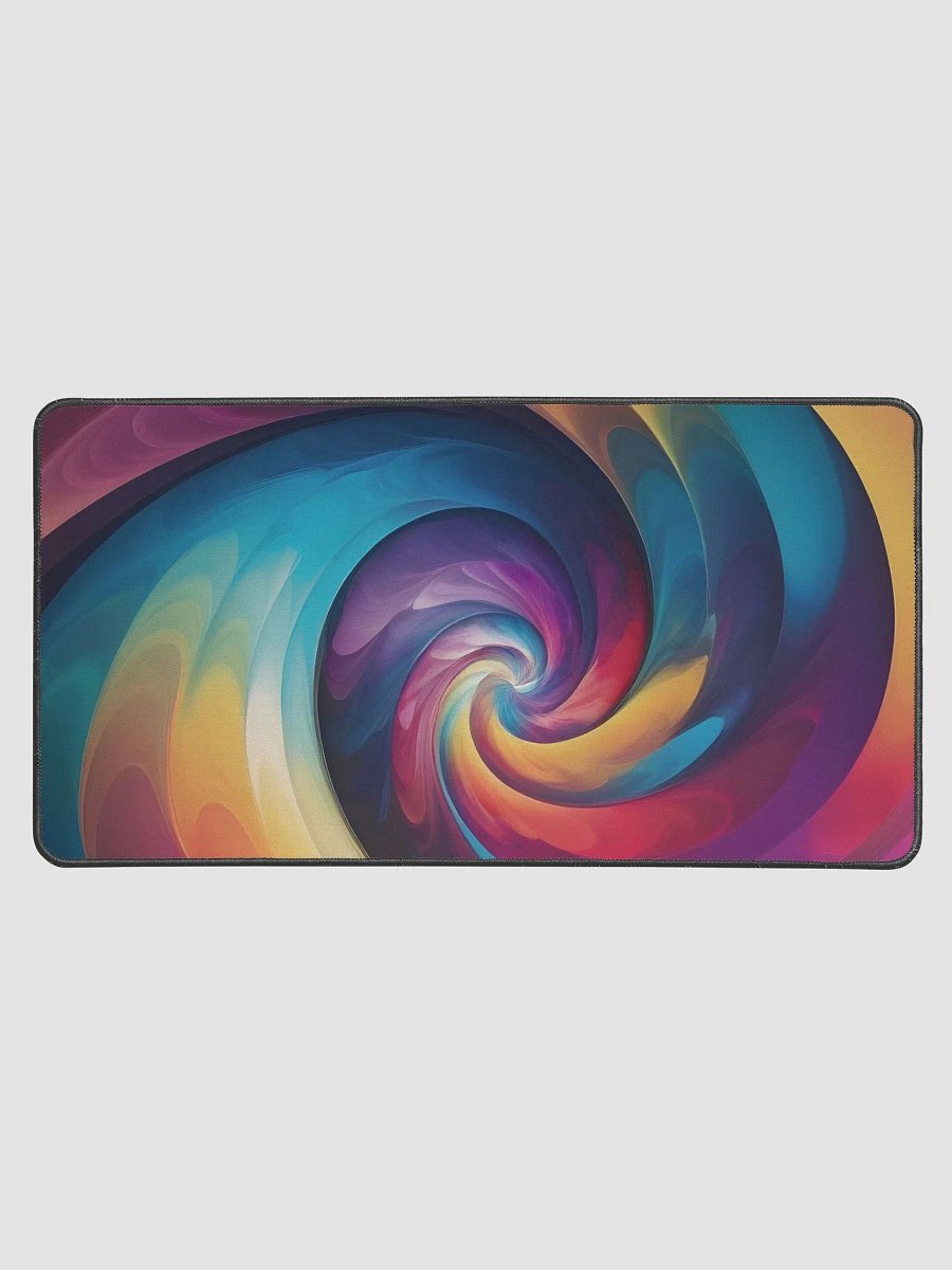 The Psychedelic Rainbow Spiral Desk Mat product image (1)