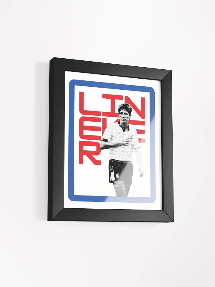 Gary Lineker BW England Name Art Framed Print product image (1)