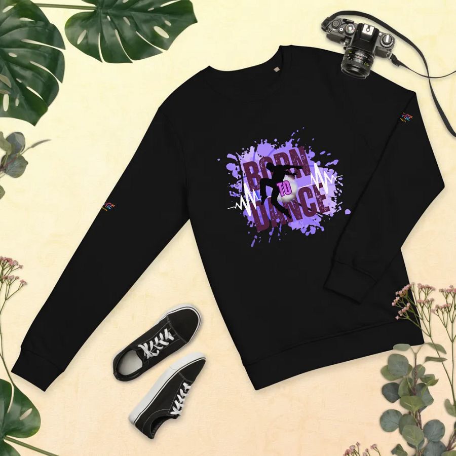 BORN TO DANCE His Silhouette Unisex Organic Sweatshirt product image (9)