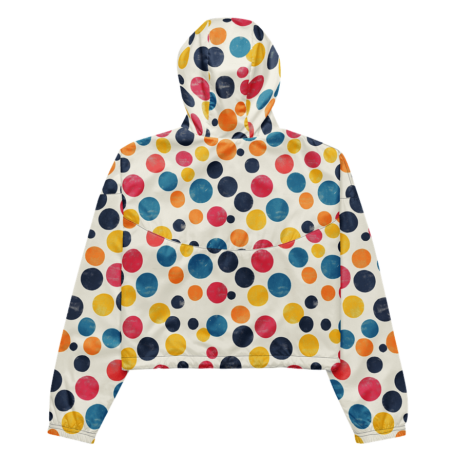 Polka Dot Illusion Vintage Retro Women's Cropped Windbreaker product image (5)