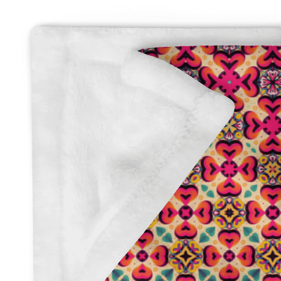 Romantic Intertwined Hearts & Flowers Throw Blanket product image (11)