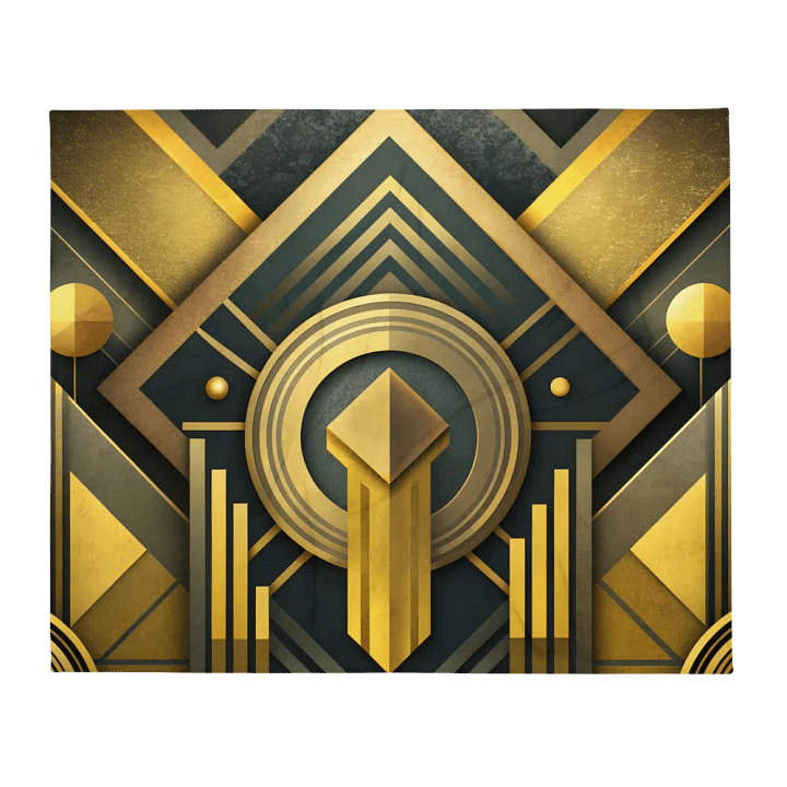 Elegant Geometric Gold Throw Blanket product image (2)
