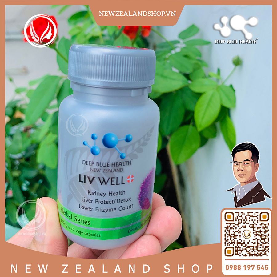 Viên uống bổ gan hạ men gan, giải độc gan Deep Blue Health Liv Well 30 viên product image (4)