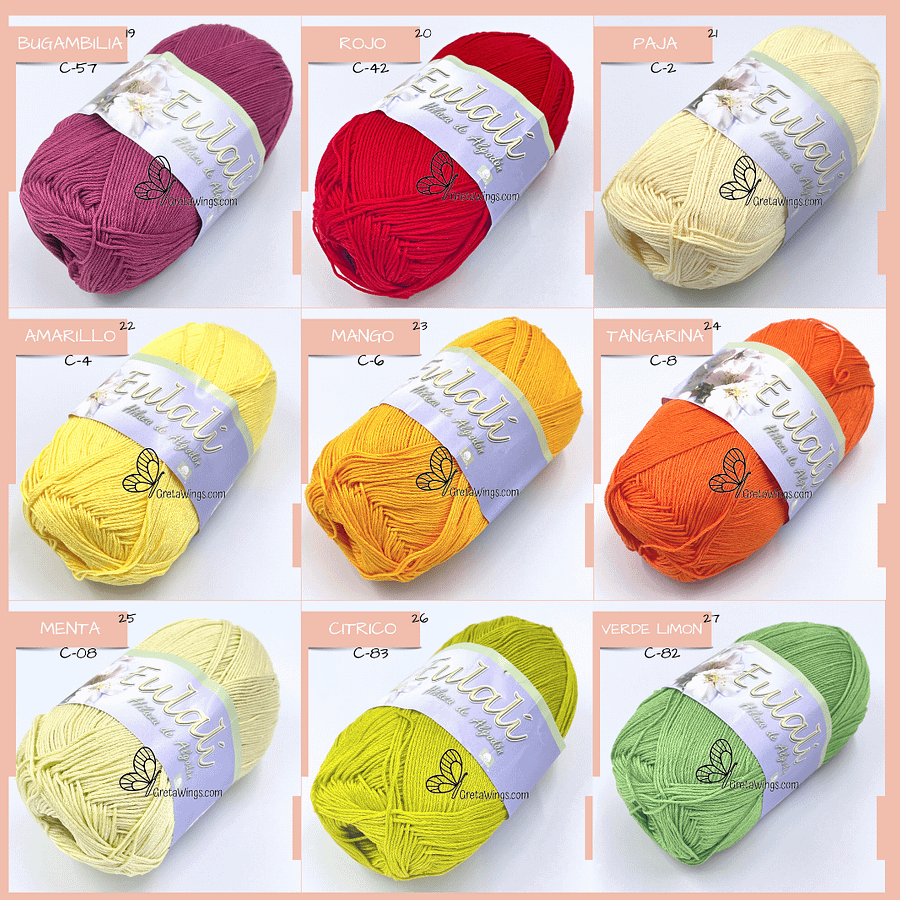 EULALI – Premium Mercerized Cotton Yarn🧶 [100g]100% Mercerized Cotton product image (4)
