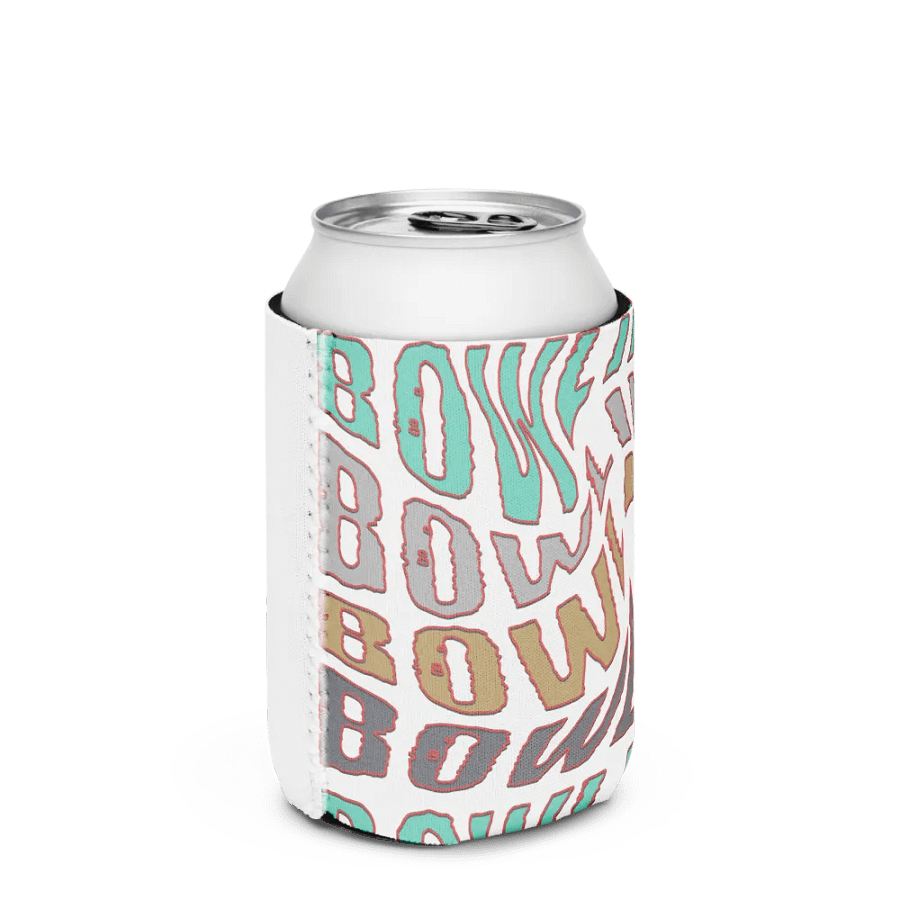 Mess Swirl Bowling Word Art Can Cooler product image (3)