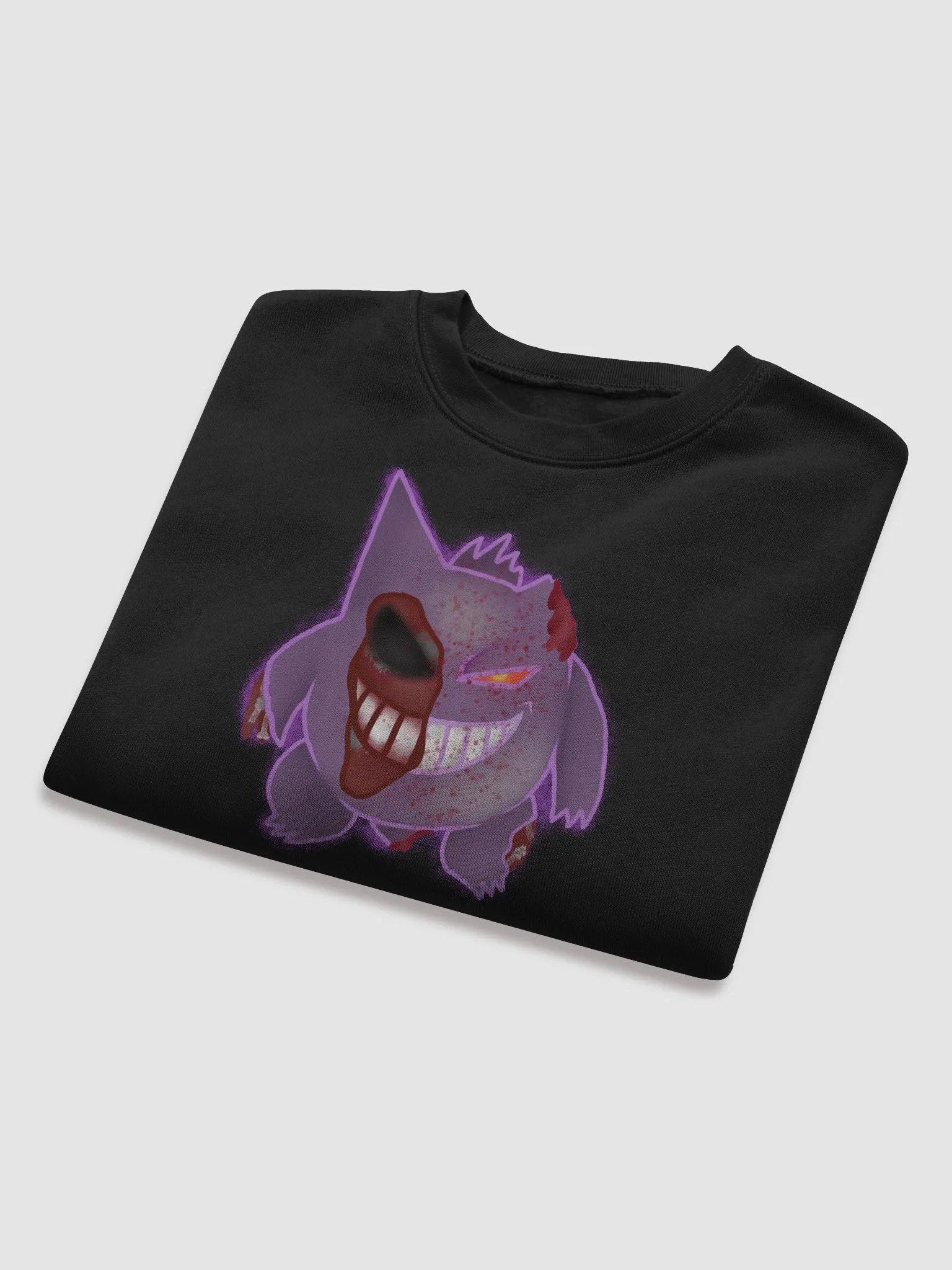 Zombie Gengar Bella+Canvas Woman's Fleece Crop sweatshirt product image (29)