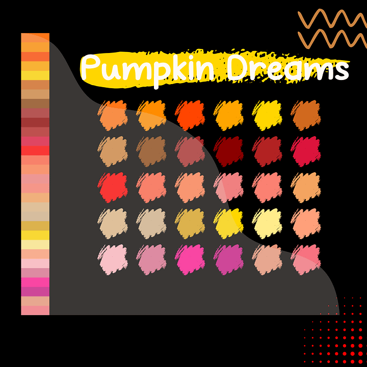Pumpkin Dreams Procreate Color Palette with HEX Codes ★ DIGITAL ★ product image (2)
