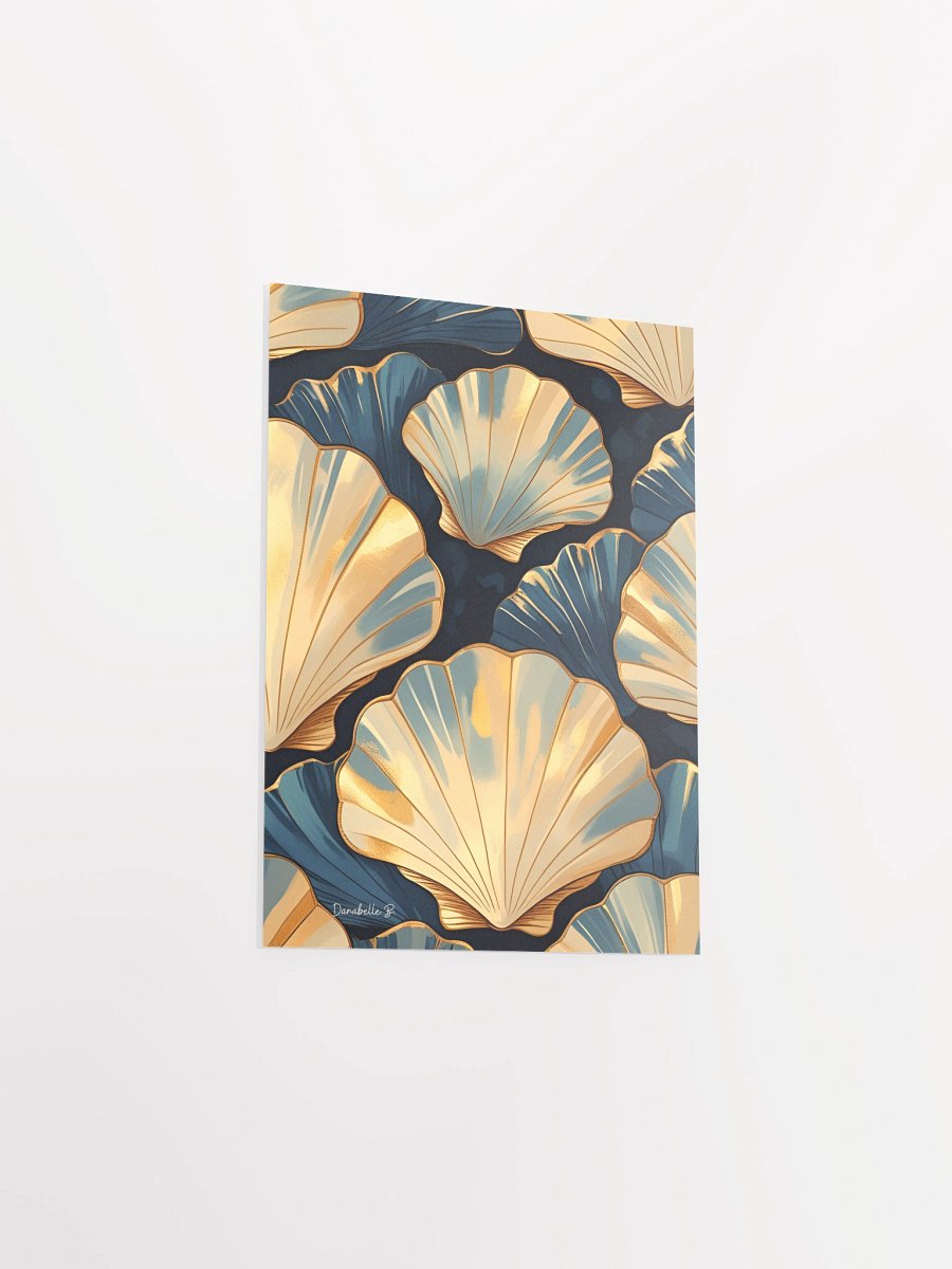 Poster artistique - Coquilles Saint-Jacques - 2 - Cadeau Déco Energie Vibratoire product image (5)
