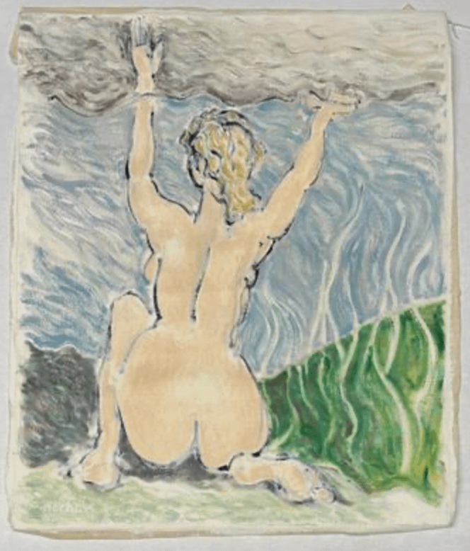 Woman Kneeling (1984) (20" x 24") Rolled Canvas Original product image (1)