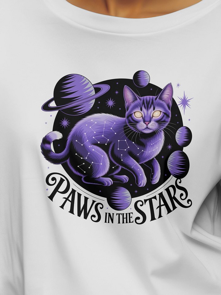 Celestial Feline Glow T-Shirt product image (1)
