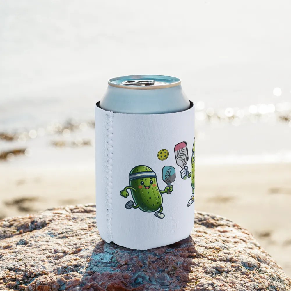 Pickleball Battle Pickle Party Can Cooler product image (9)
