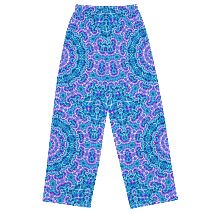 Blue and Purple Tie Dye Wideleg Pants product image (1)
